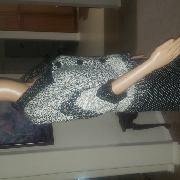 Kenneth Cole L shortsleeve colorblock chunky sweater marled/ heathered - Picture 4 of 8